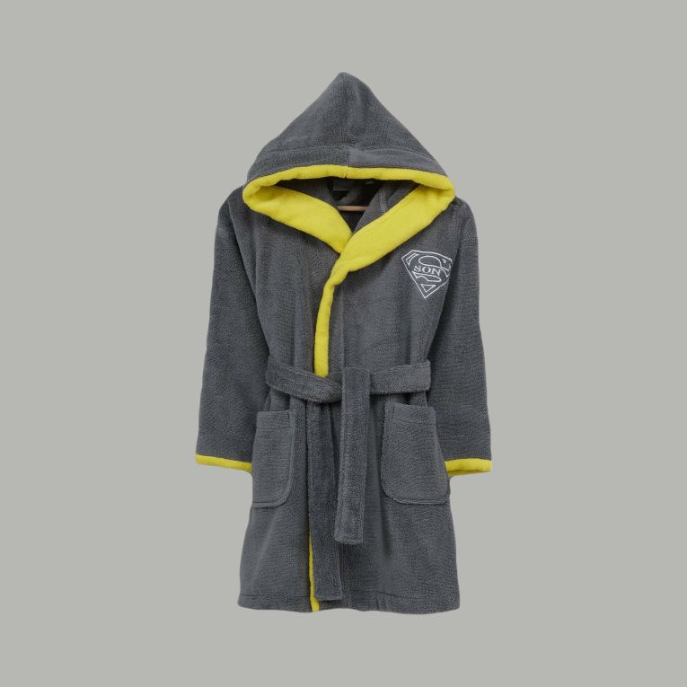 Accappatoio Shawnee, Grigio e Giallo, Taglia 3-6 anni