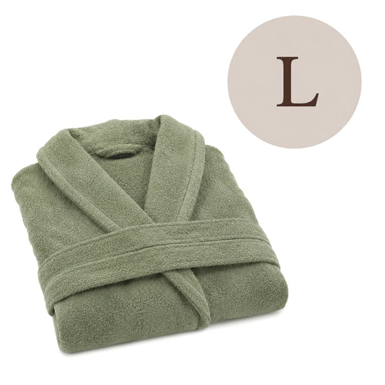 Accappatoio Verde Menta 100% cotone Con cappuccio , Taglia L - Satotite Luxury