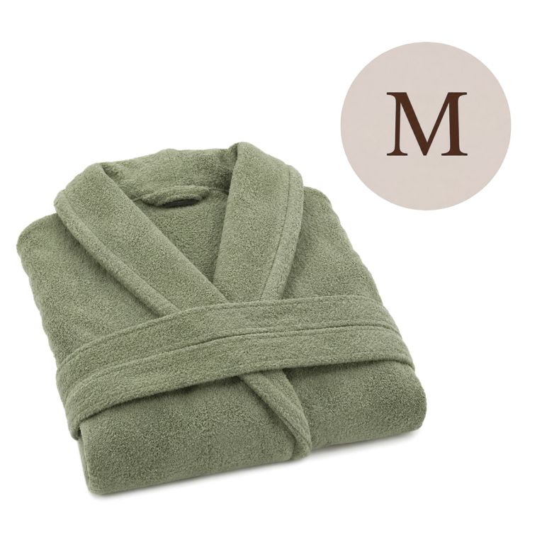 Accappatoio Verde Menta 100% cotone Con cappuccio , Taglia M - Satoka Luxury