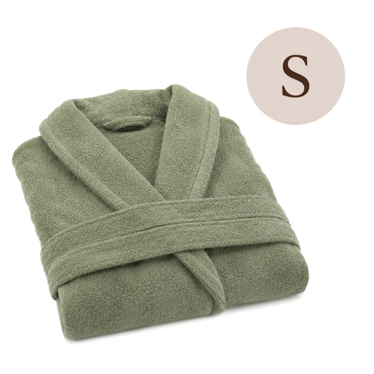 Accappatoio Verde Menta 100% cotone Con cappuccio , Taglia S - Satofa Luxury