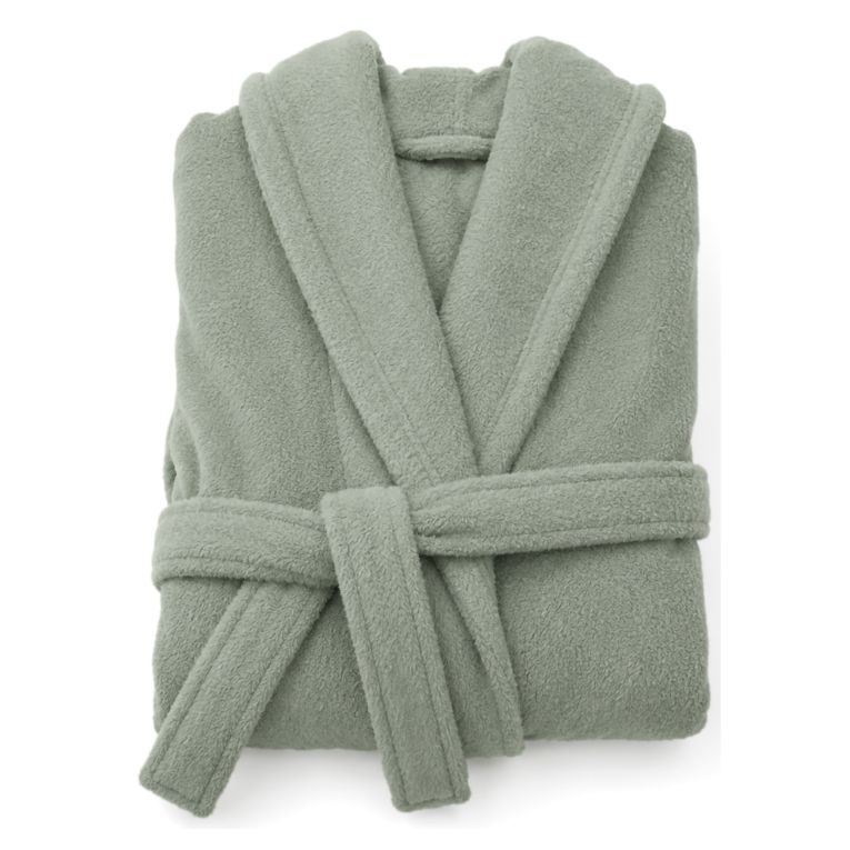 Accappatoio Verde Salvia 100% cotone Con cappuccio , Taglia M - Satoka Luxury