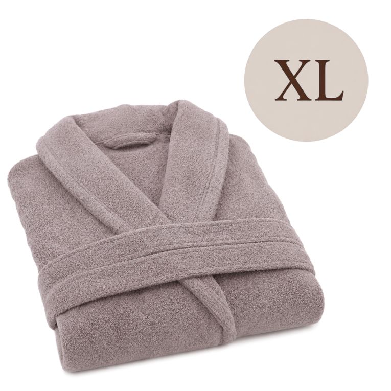 Accappatoio Viola Lilla 100% cotone Con cappuccio , Taglia XL - Satiza Luxury