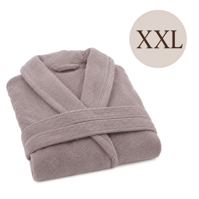 Accappatoio Viola Lilla 100% cotone Con cappuccio , Taglia XXL - Satina Luxury