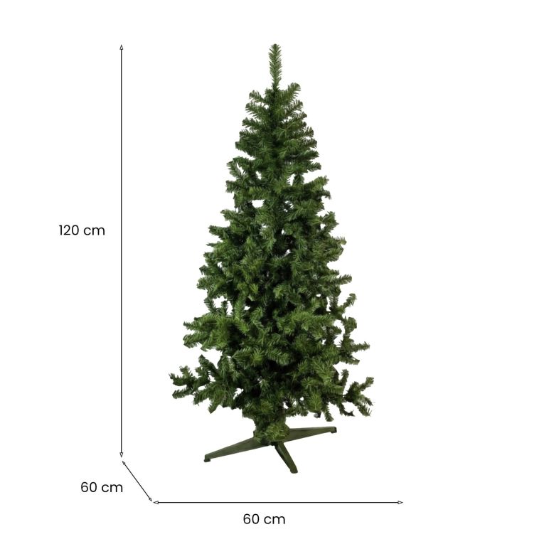 Albero di Natale 120 cm Jingles in PVC Verde, h120 cm