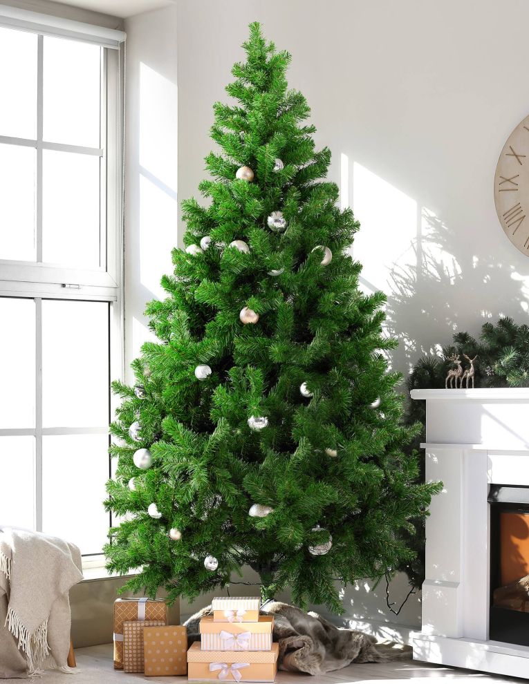 Albero di Natale 120 cm Verde 326 Rami Apertura Rami Singoli 120h cm, Ignifugo Ritardante di Fiamma - Evergreen