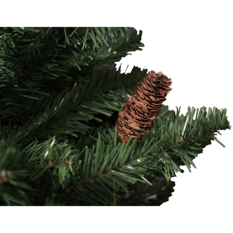 Albero di Natale 120 cm Verde 362 Rami Apertura Rami Singoli 120h cm, Ignifugo Ritardante di Fiamma - Lapland