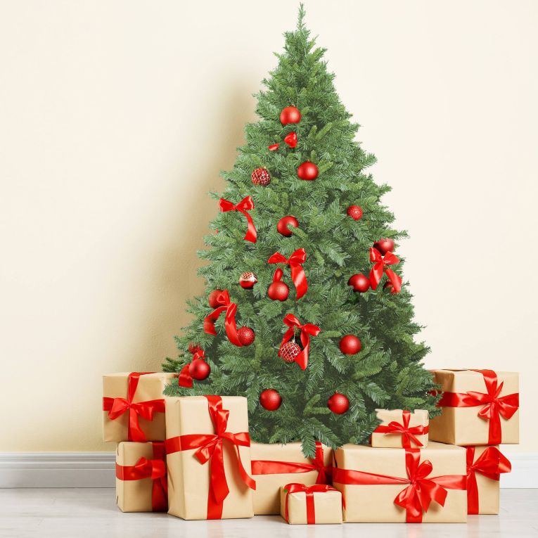 Albero di Natale 120 cm Verde 431 Rami Apertura Rami Singoli 120h cm, Ignifugo Ritardante di Fiamma - Candy Cane