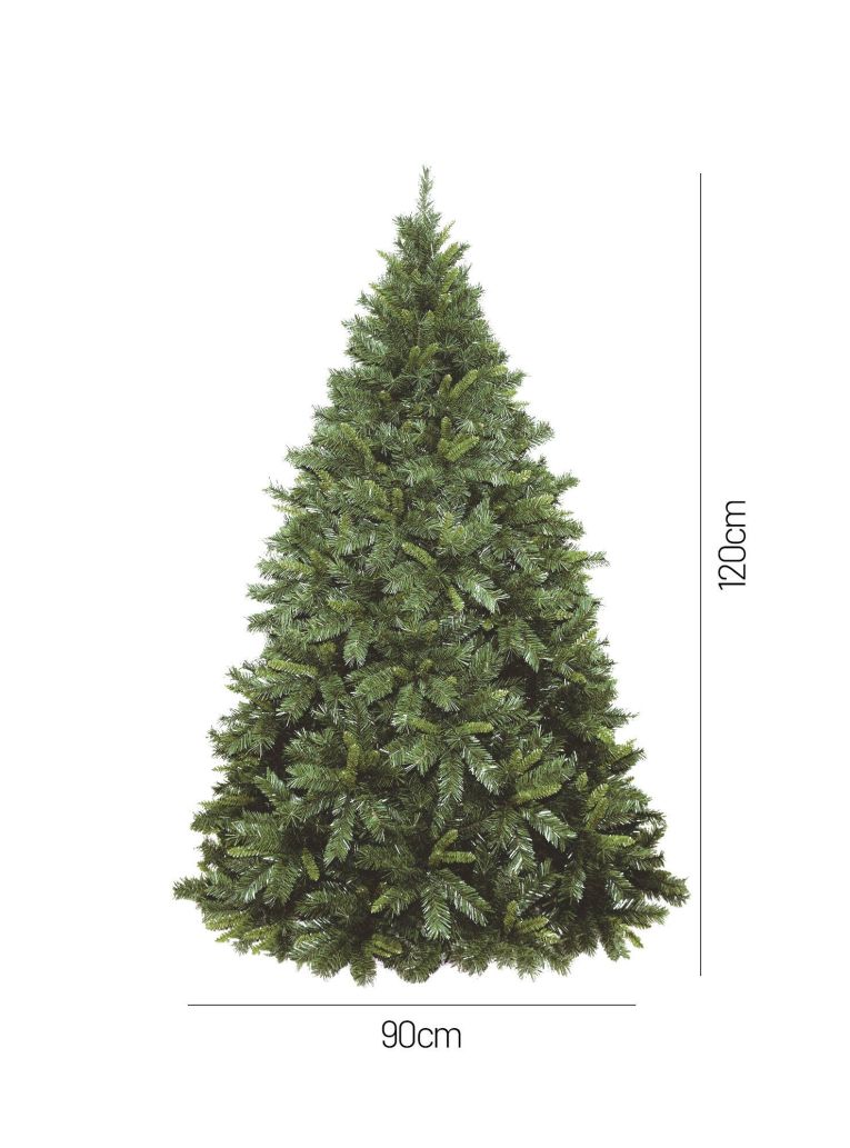 Albero di Natale 120 cm Verde 431 Rami Apertura Rami Singoli 120h cm, Ignifugo Ritardante di Fiamma - Candy Cane