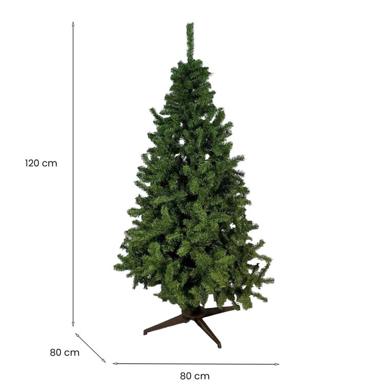 Albero di Natale 120 cm Verde 552 Rami Apertura a Ombrello 120h cm, Made in Italy - Lerma