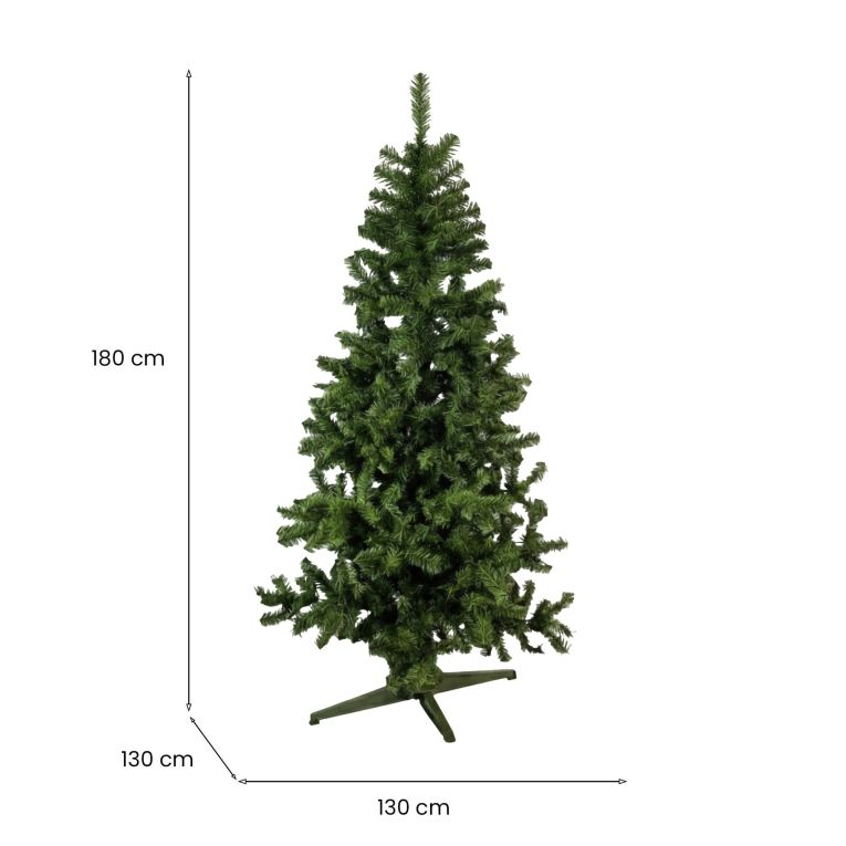 Albero di Natale 150 cm Albigna, Pino artificiale, Albero effetto reale, Alberello natalizio, Made in Italy, 80x80 h150 cm, Verde