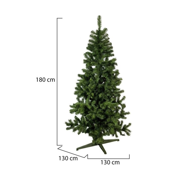 Albero di Natale 150 cm Jingles in PVC Verde, h150 cm