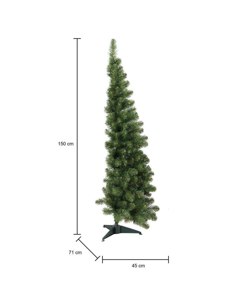 Albero di Natale 150 cm Verde 237 Rami Apertura Rami Singoli 150h cm, Ignifugo - Noell