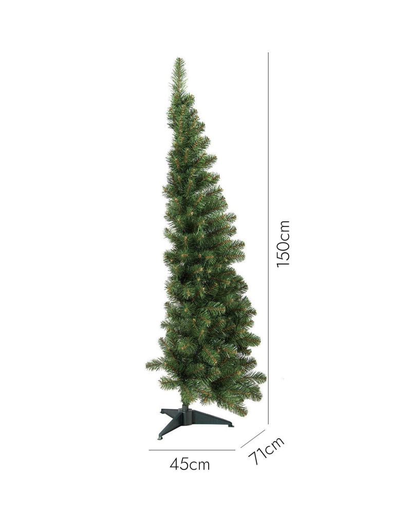 Albero di Natale 150 cm Verde 237 Rami Apertura Rami Singoli 150h cm, Ignifugo - Noell