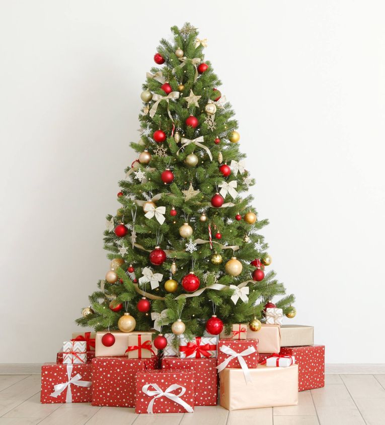 Albero di Natale 180 cm Verde 1210 Rami Apertura Rami Singoli 180h cm, Ignifugo Ritardante di Fiamma - Jingle Bell