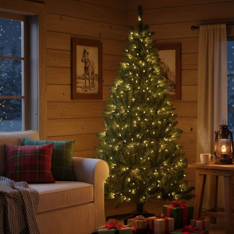 Albero di Natale 180 cm Verde 574 Rami Apertura Rami Singoli 180h cm, - Caresana