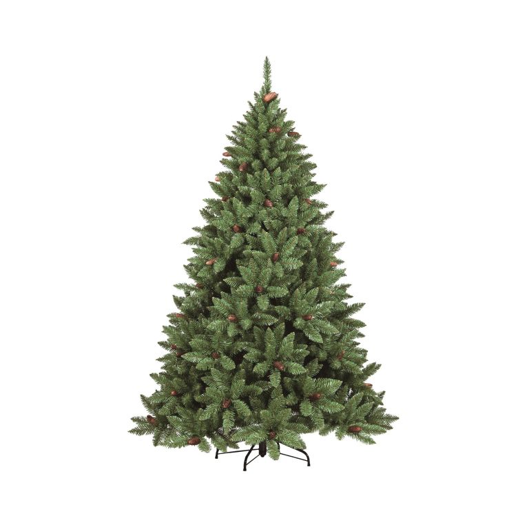 Albero di Natale 180 cm Verde 756 Rami Apertura Rami Singoli 180h cm, Ignifugo Ritardante di Fiamma - Lapland