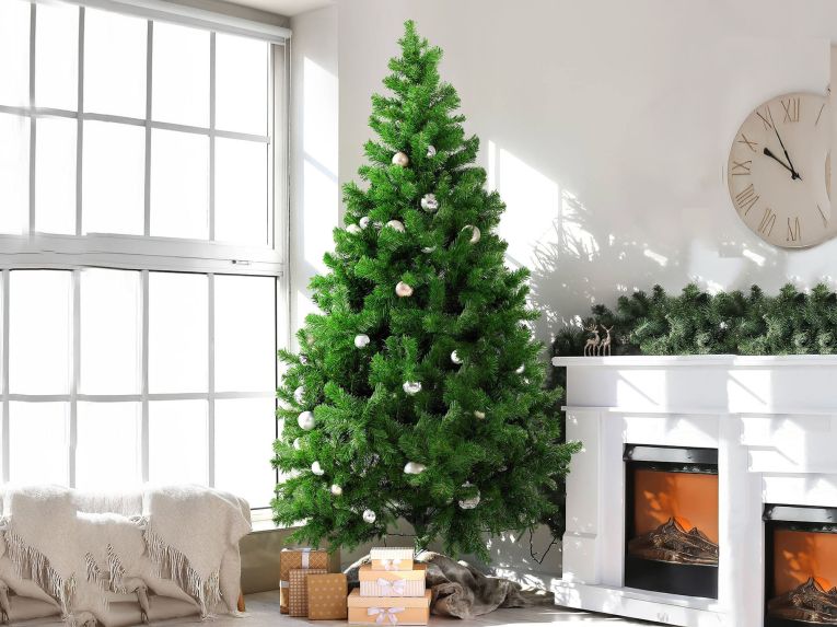 Albero di Natale 240 cm Verde 1516 Rami Apertura Rami Singoli 240h cm, Ignifugo Ritardante di Fiamma - Evergreen