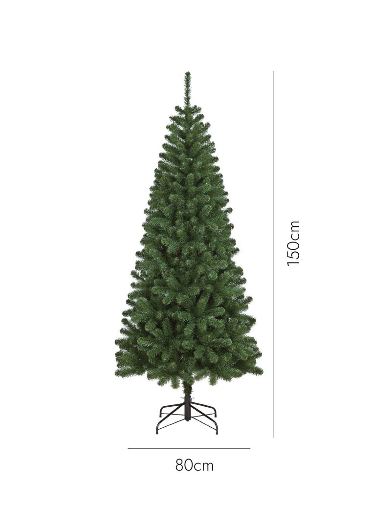 Albero di Natale Comet in PVC verde, h150 cm