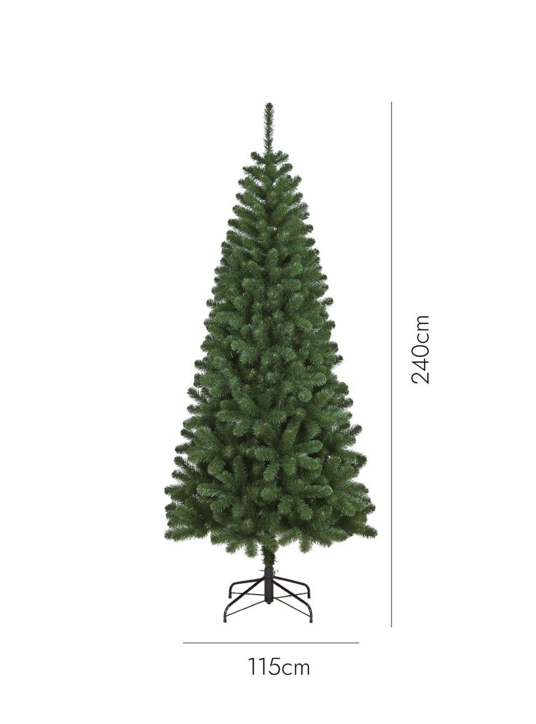 Albero di Natale Comet in PVC verde, h240 cm