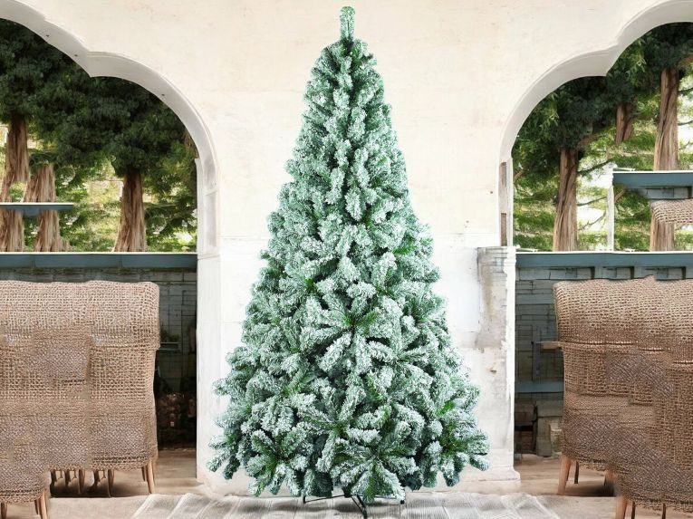 Albero di Natale floccato in PVC, h300 cm