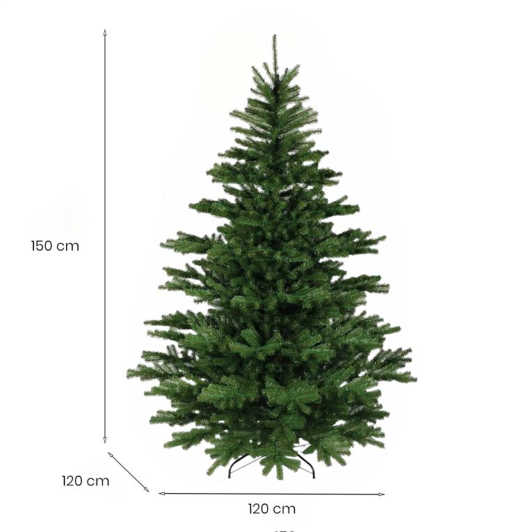 Albero di Natale in PVC verde, h150 cm
