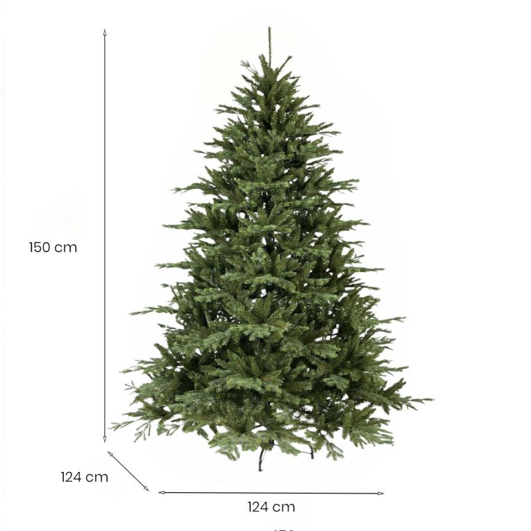 Albero di Natale in PVC verde, h150 cm - Rocktree