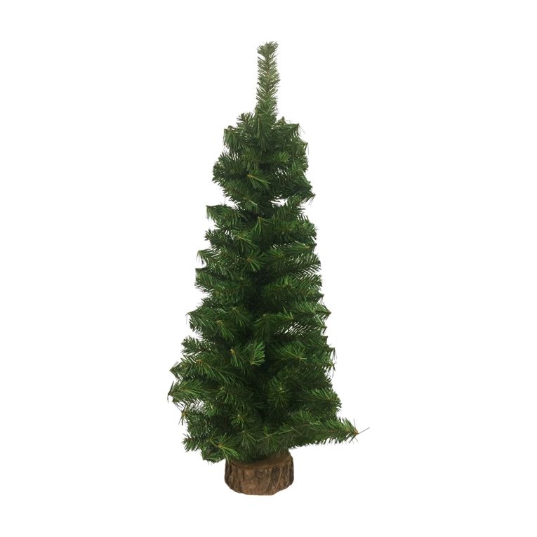 Albero di Natale Sassiere, Pino artificiale, Albero effetto reale, Alberello natalizio, Made in Italy, 40x40 h75 cm, Verde