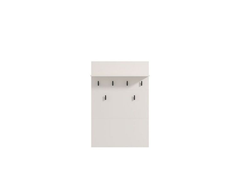 Appendiabiti Bianco Nero set Fissaggio a Muro Incluso 6 Ganci 115h cm, Installazione a Muro - Navelli