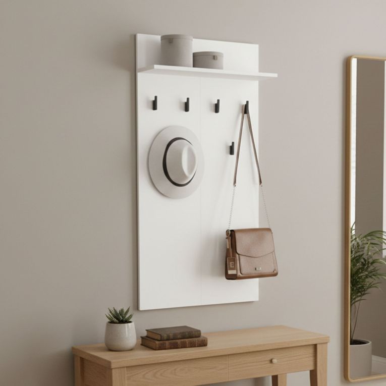 Appendiabiti Cashmere Nero set Fissaggio a Muro Incluso 6 Ganci 115h cm, Installazione a Muro - Gonars