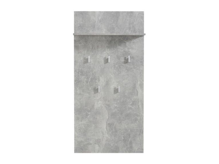 Appendiabiti Grigio Cemento set Fissaggio a Muro Incluso 5 Ganci 137h cm, Installazione a Muro - Traves