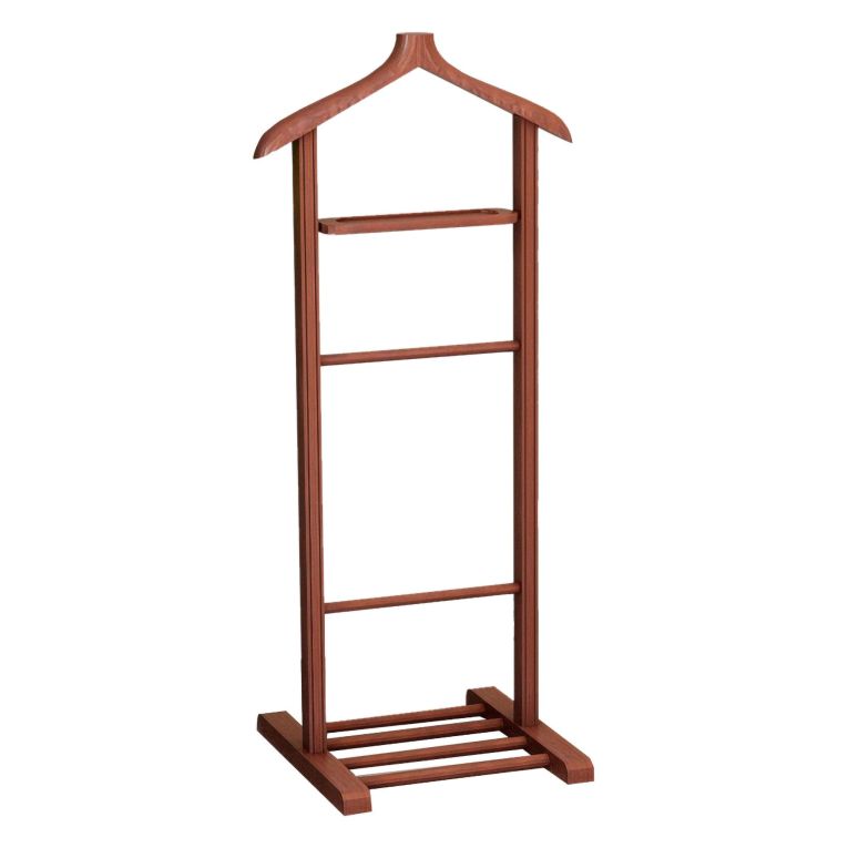 Appendiabiti Marrone Noce Installazione a Terra Sfumatura Colore Struttura Noce 120h cm, - Oulux