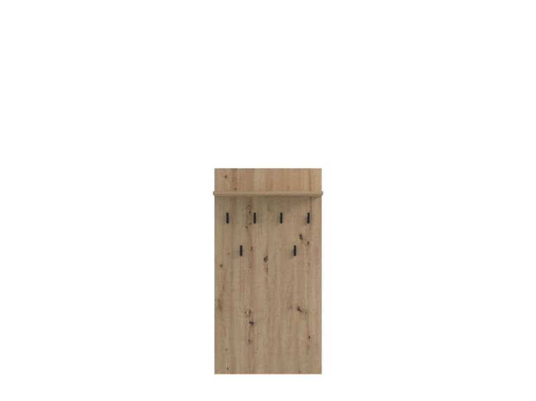 Appendiabiti Marrone Rovere Nodi Nero set Fissaggio a Muro Incluso 6 Ganci 115h cm, Installazione a Muro - Gonars