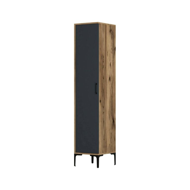 Armadio antracite e noce slim 40x47h cm - Giusta