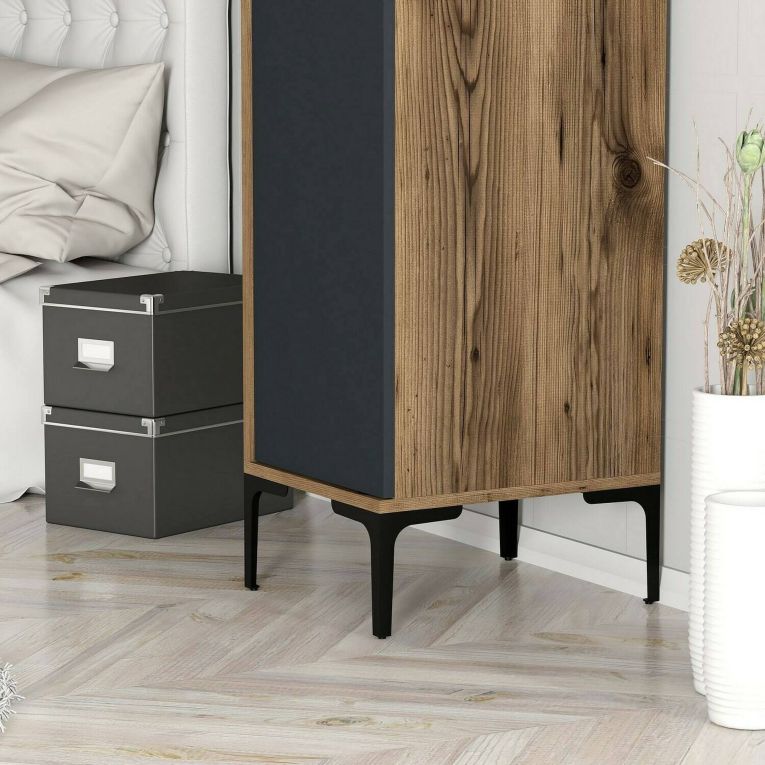 Armadio antracite e noce slim 40x47h cm - Giusta