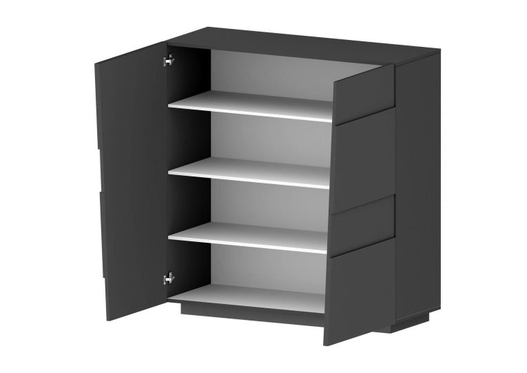 Armadio antracite multiuso 120x126h cm - Aulla