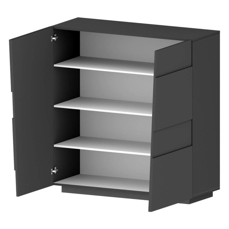 Armadio antracite multiuso 120x126h cm - Aulla