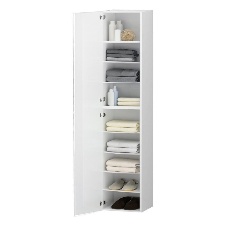 Armadio bianco 1 anta 45x190h cm - Bassiano