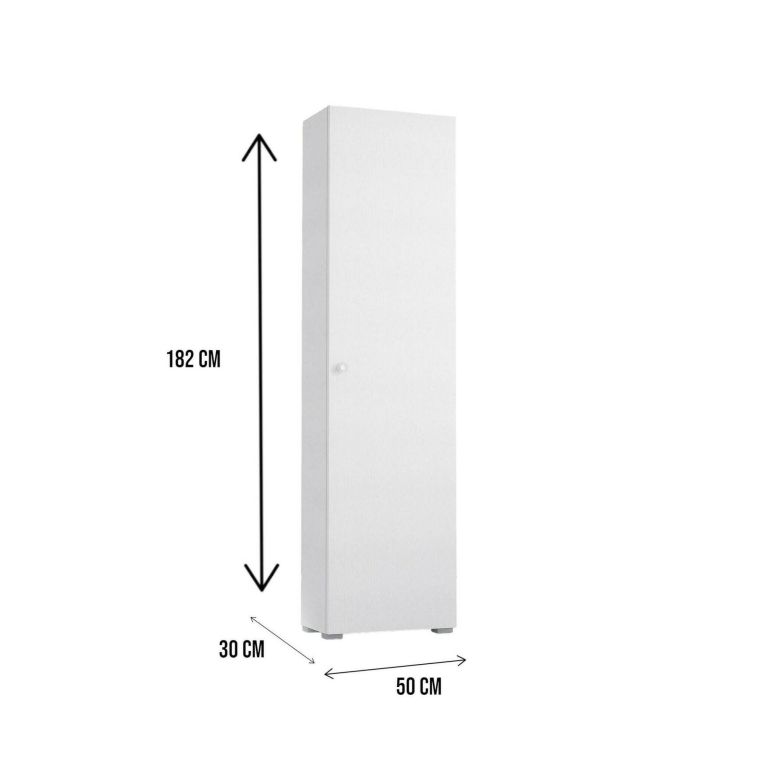 Armadio bianco 1 anta 50x182h cm - Abuela