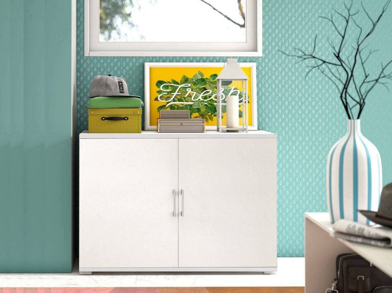 Armadio bianco 2 ante 90x66h cm - Serafinito