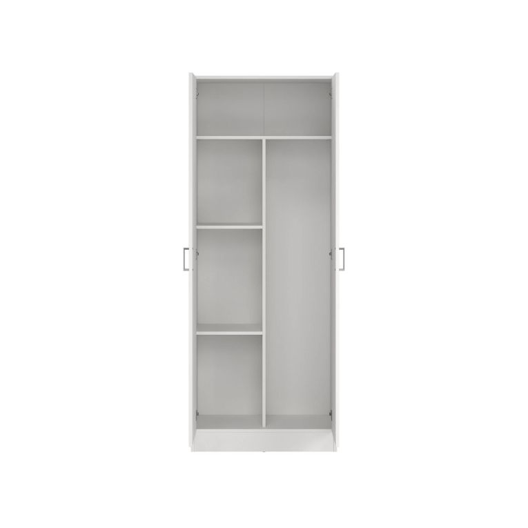 Armadio bianco 2 ante portascope 73x180h cm - Abadubidu