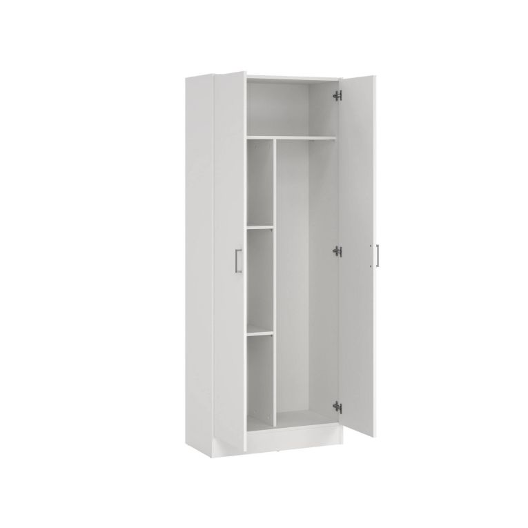 Armadio bianco 2 ante portascope 73x180h cm - Abadubidu