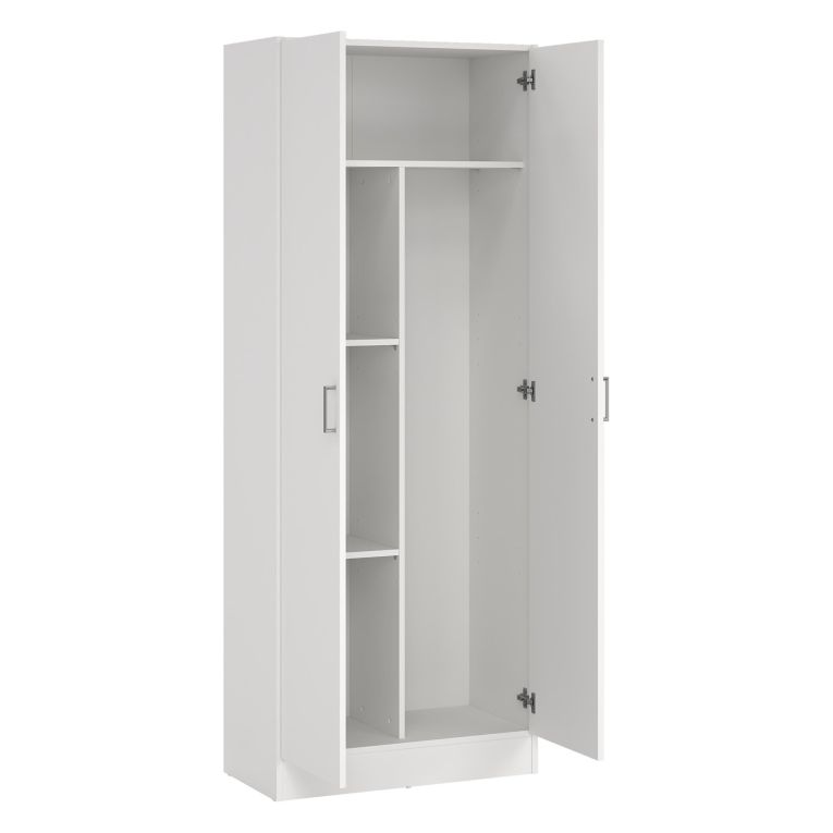 Armadio bianco 2 ante portascope 73x180h cm - Abadubidu
