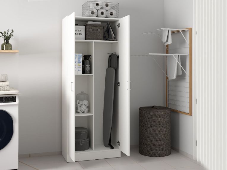Armadio bianco 2 ante portascope 73x180h cm - Abadubidu