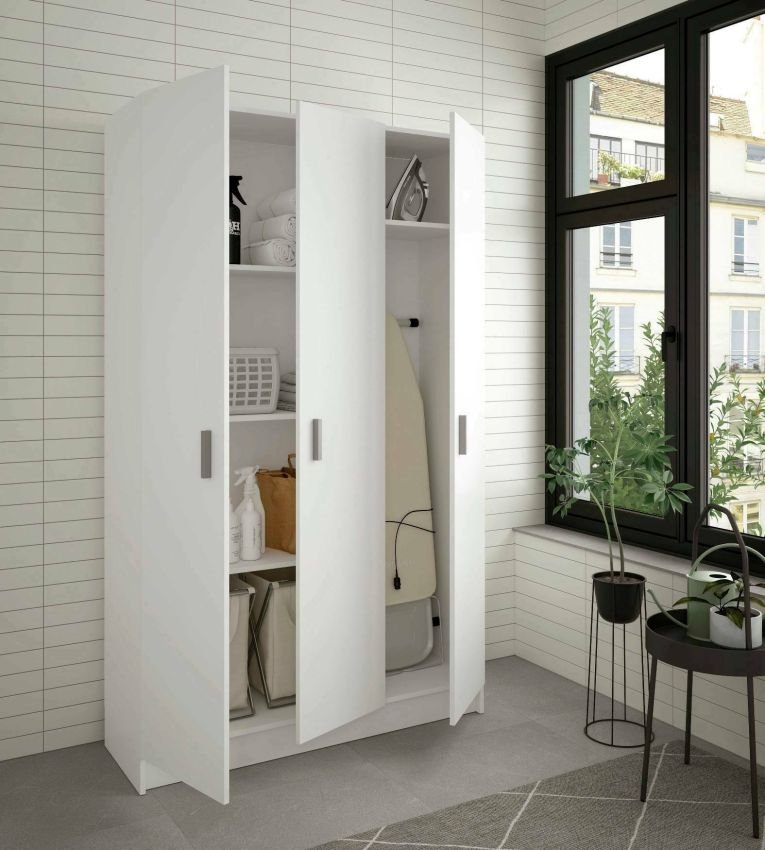 Armadio bianco 3 ante salvaspazio 109x180h cm - Ranuncolo