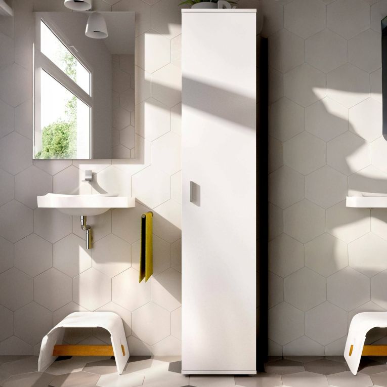 Armadio bianco bagno 39x190h cm - Arrow