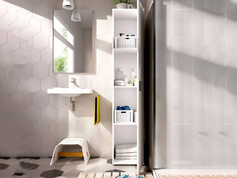 Armadio bianco bagno 39x190h cm - Arrow