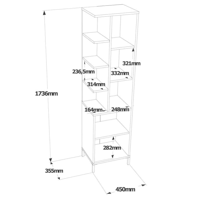 Armadio bianco colonna 45x173h cm - Ramil