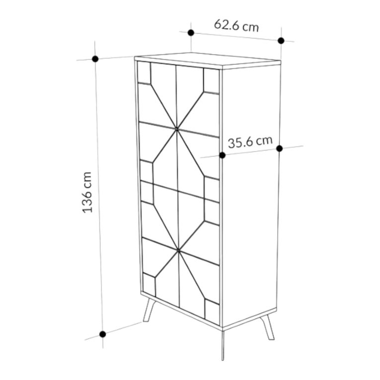 Armadio bianco colonna 62x136h cm - Bussola
