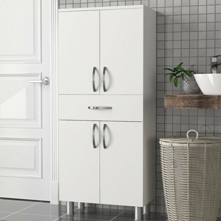Armadio bianco con cassetto 59x140h cm - Iolana