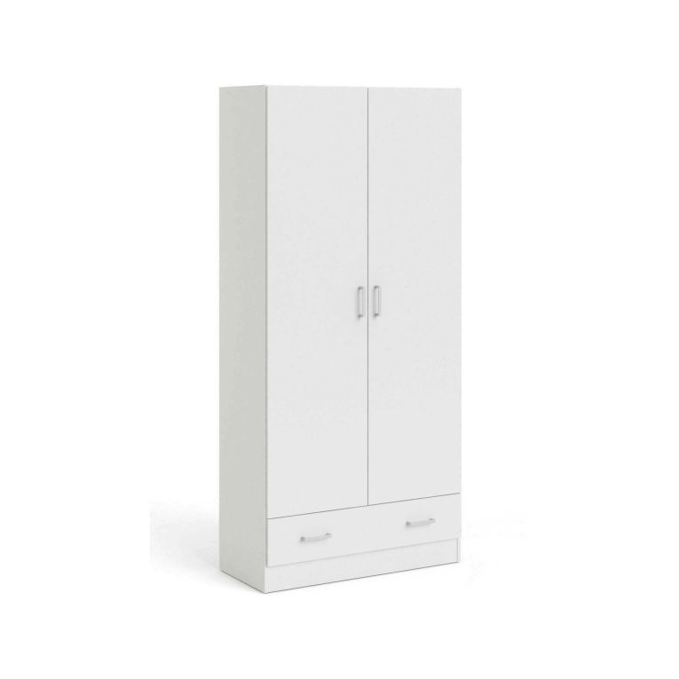 Armadio bianco con cassetto 79x170h cm - Amylya